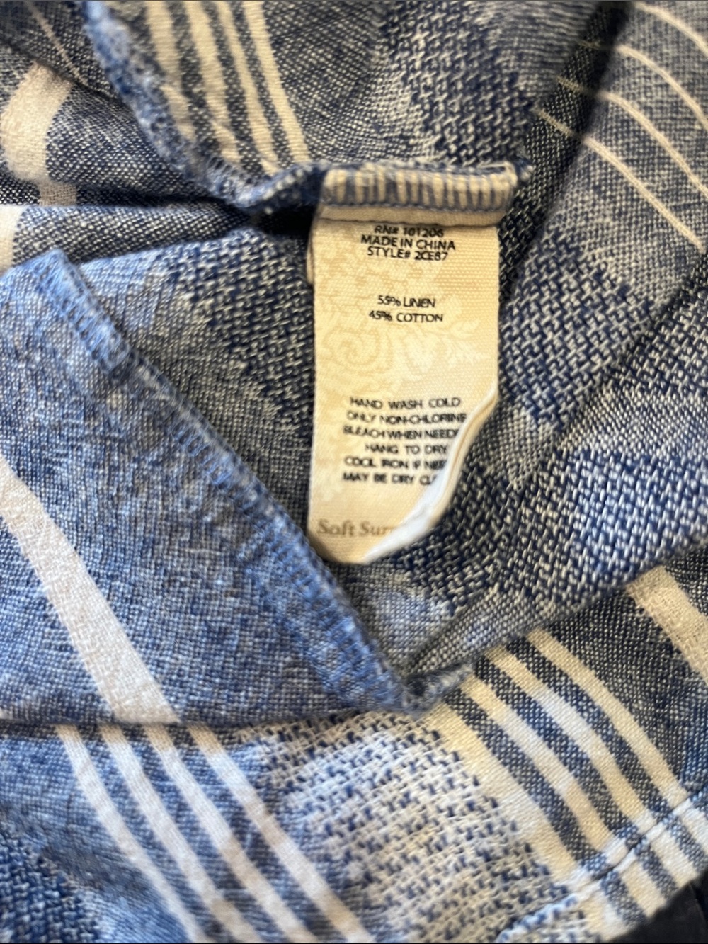 Soft Surroundings Livienne Linen Button Down Top - Picture 7 of 9